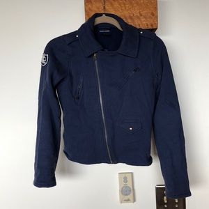 Ralph Lauren motorcycle fleece jacket with patch